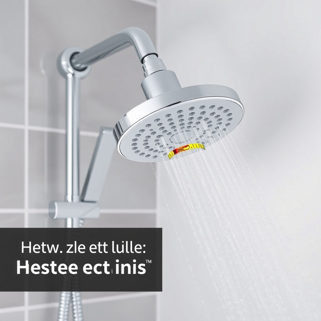 A clean photorealistic photo of a Hansgrohe Rainfinity Headshower being installed at the c