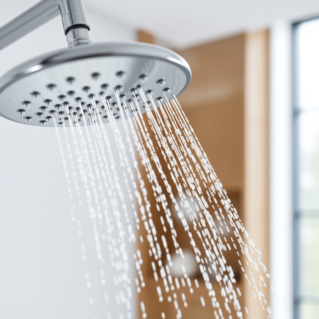 <Hansgrohe Rainfinity headshower angle adjustment mechanism